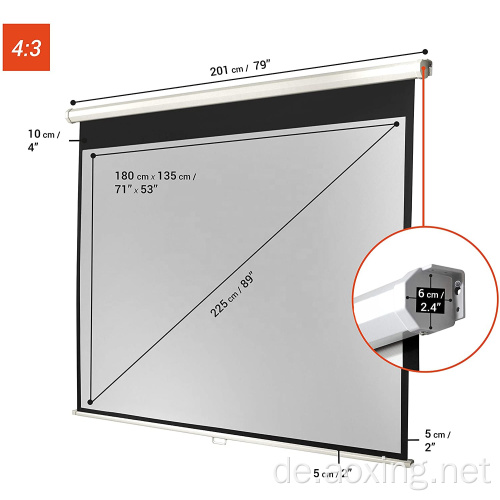 Cinema Projector Screen 100 -Zoll Motorisierte Projektorbildschirme